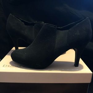 Black bootie heels